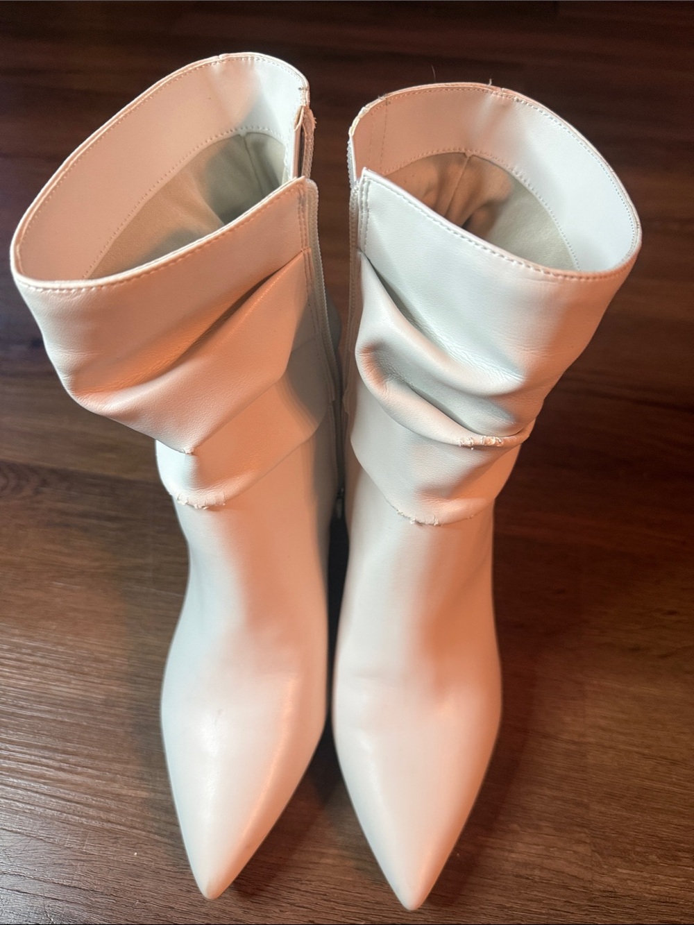 Marc Fisher Women’s Cream Mid-Calf Pointed Toe Boots size 8.0M